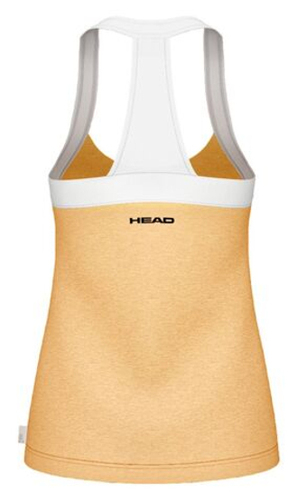 Женский топ теннисный Head Play Tech Tank - Оранжевый