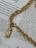 Пояс сотуар с подвесками матовое золото Скиап.