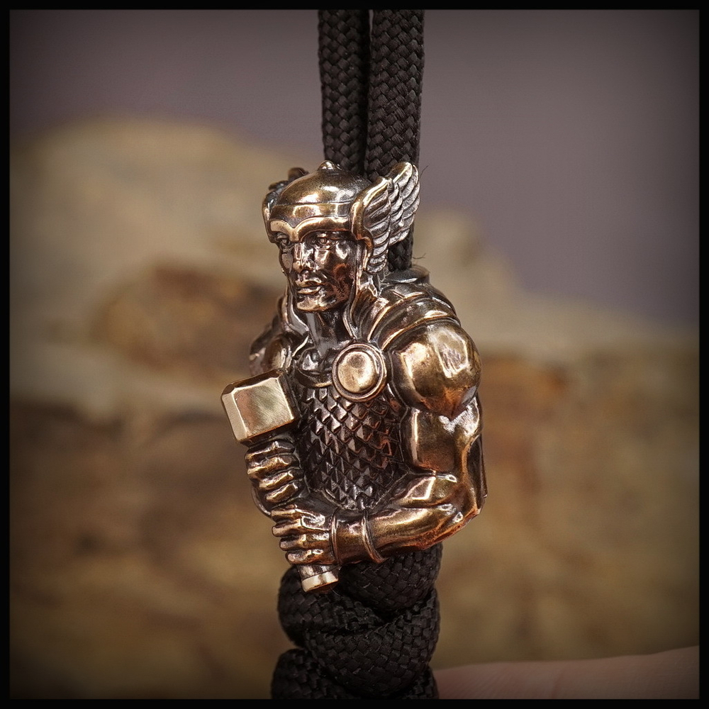 Темлячная бусина "Тор" для ножей , бронза