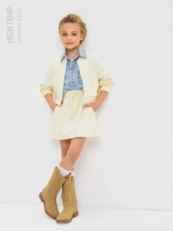 Укороченный бомбер из футера на молнии