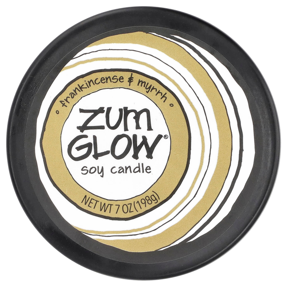 ZUM, Glow, соевая свеча, ладан и мирра, 198 г (7 унций)