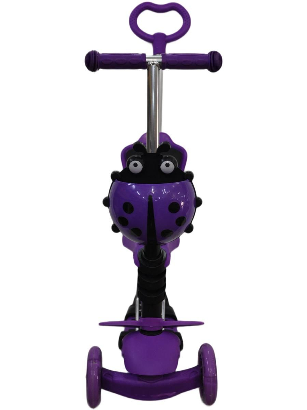 Самокат трехколесный детский, с ручкой, разборный, 3 в 1 с сиденьем, корзинкой и родительской ручкой