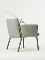 Кресло лаунж металлическое c подушками Scab Design Brezza Lounge, оливковый, серый