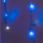 Гирлянда для дома БАХРОМА «Мерцание» ш1,5м* в30/50см 48 ламп LED, прозрачн.провод, авторежим, IP-20, Синий/Белый мерцает