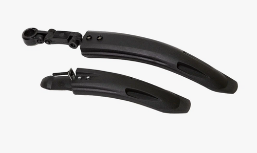 Крылья TRIX  16-20", к-кт перед./задн., крепеж: перед. на бустер вилки, задн. за подседельный штырь; ширина 55мм, пластик, черн.(100)