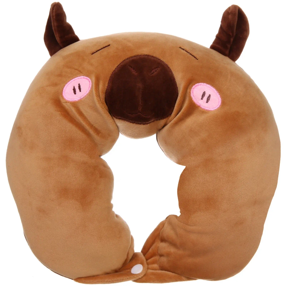 Подушка дорожная «TRIP - Cutie», капибара, цвет коричневый