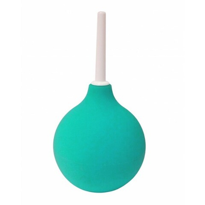 Анальная груша Б9 с твердым наконечником 270 мл (Цвет: зеленый с белым)