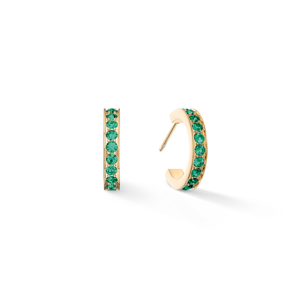 Серьги Coeur de Lion Dark Green-Gold 0127/21-0549