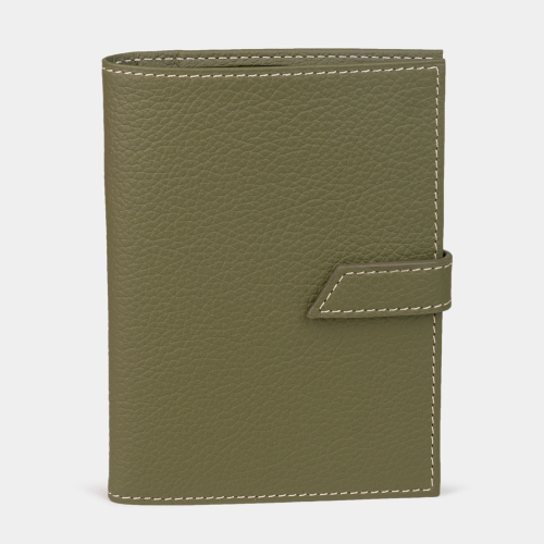 Обложка для паспорта и автодокументов из натуральной кожи теленка, зеленого цвета