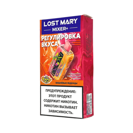 Lost mary Mixer+ Вишня/Леденцы 25000 затяжек 20мг (2%)