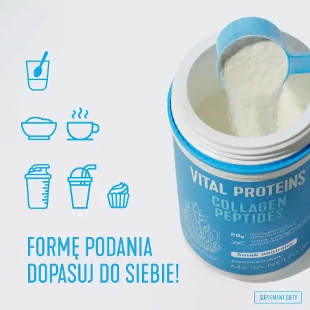 Vital Proteins Colagen Peptides Питьевой коллаген - нейтральный вкус, пищевая добавка, 567 г