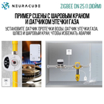 Умный Zigbee шаровый кран с электроприводом DN25 (1" дюйм) USB5V + ручное управление (Работает с eWelink, Алиса)