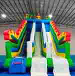 Коммерческий надувной батут-горка с бассейном «Спуск Дракона», 13*6*7,5 м