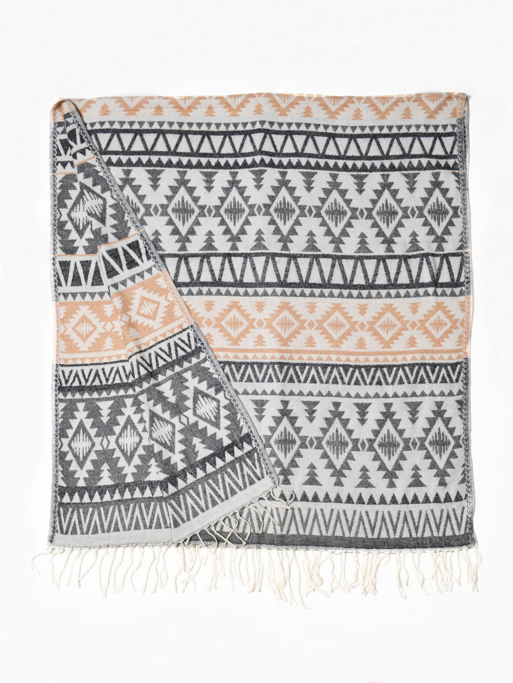 Шарф теплый с орнаментом Сканди