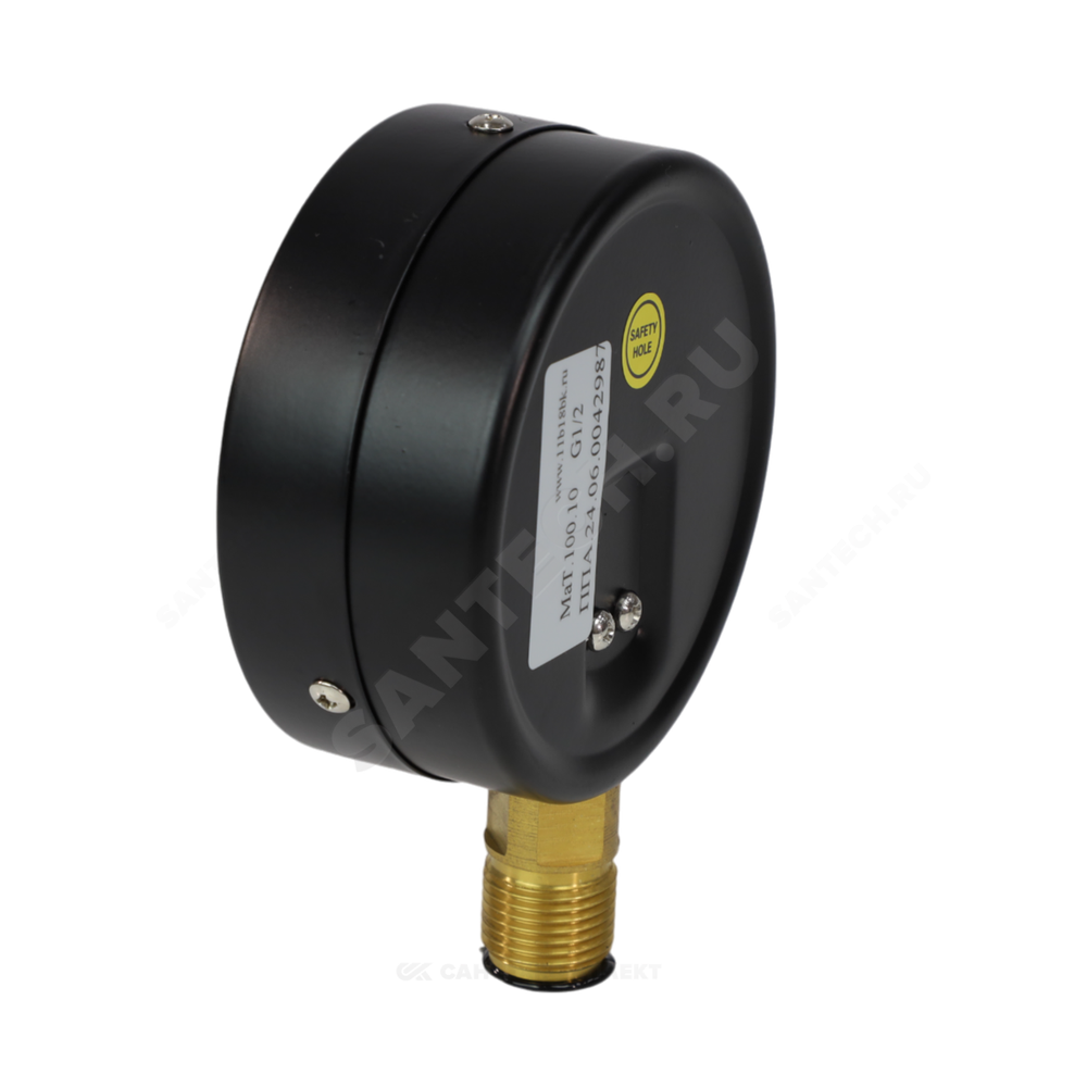 Манометр МаТ-100 радиальный Дк100мм 0-1,0 МПа кл.1,5 G1/2" Пензапромарматура 053102100