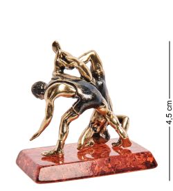 AM-3291 Фигурка «Борцы» (латунь, янтарь)