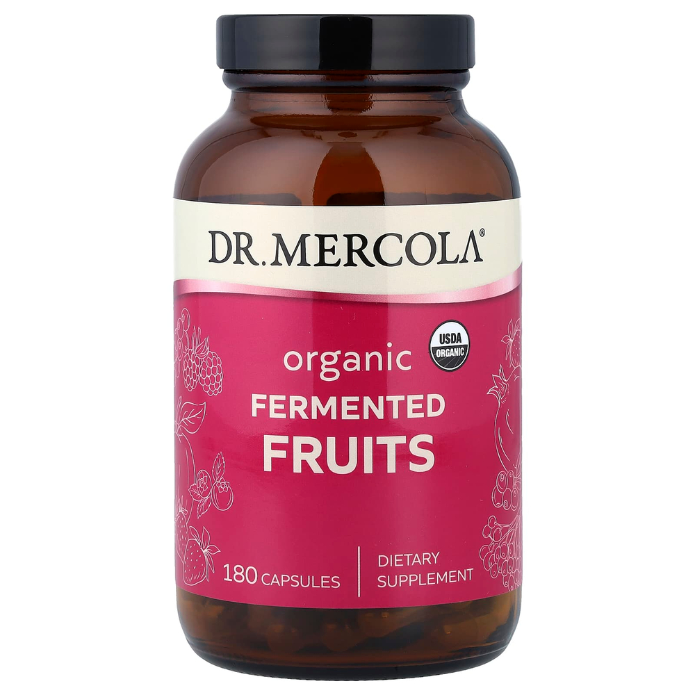 Dr. Mercola, органические ферментированные фрукты, 180 капсул