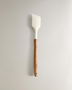 ZARA HOME ЛОПАТКА ИЗ СИЛИКОНА И ДЕРЕВА, КРЕМОВЫЙ