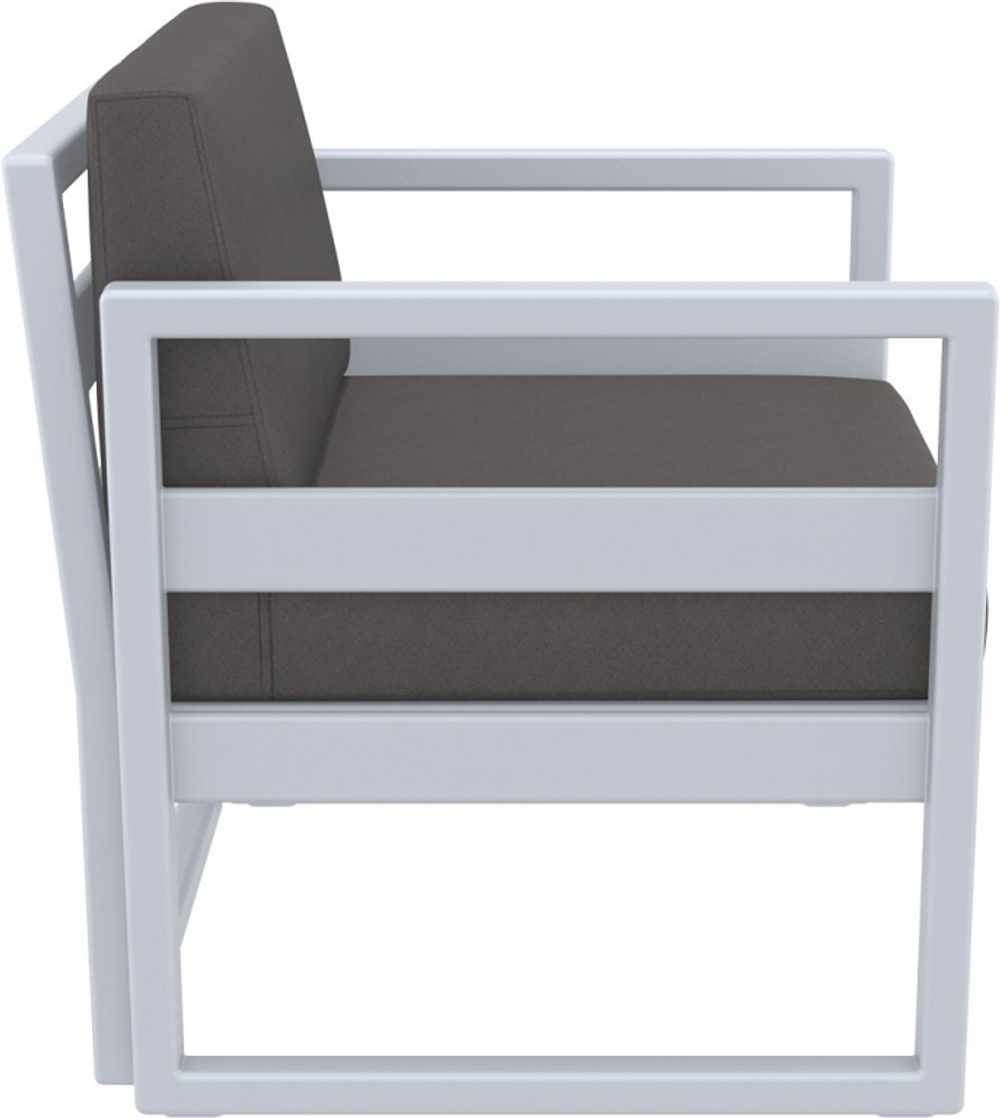 Комплект пластиковой мебели Siesta Contract Mykonos XL, серебристый, темно-серый