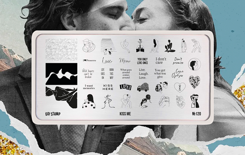 120 Kiss me Пластина для стемпинга Go Stamp