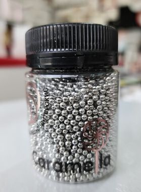 Сахарные шарики серебряные 2 мм, 50 гр