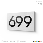 Номер на дверь 699, табличка на дверь для офиса, квартиры, кабинета, аудитории, склада, белая 120х70 мм, Айдентика Технолоджи