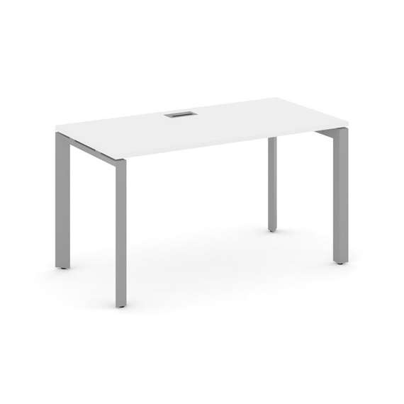 Style Project Стол письменный SN-59P.SP-014 Белый/Металл Серый/Серебро Заглушка 1580*700*750
