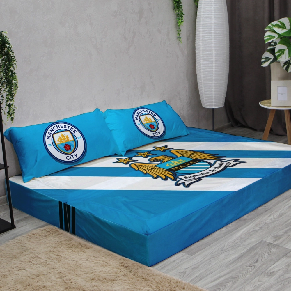 Бескаркасный диван кровать раскладной "Manchester City - Манчестер Сити"