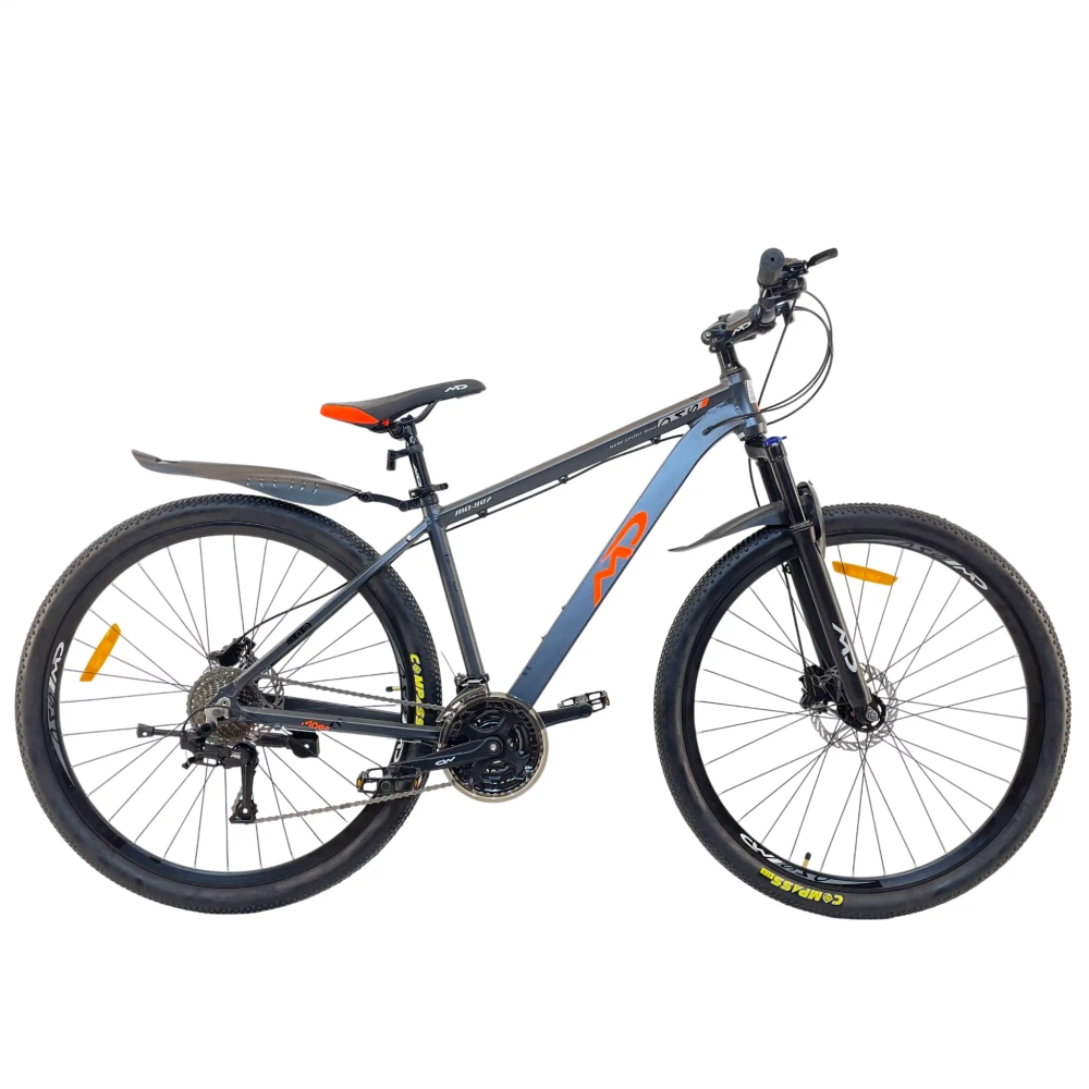Велосипед Mingdi 29" 27скор (алюминиевая рама, гидравлический тормоз, L-Twoo, MD) Серо-оранжевый (MD