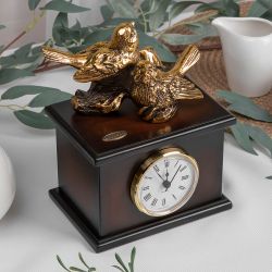 Часы Птички Терра Дуэт Орех Бронза