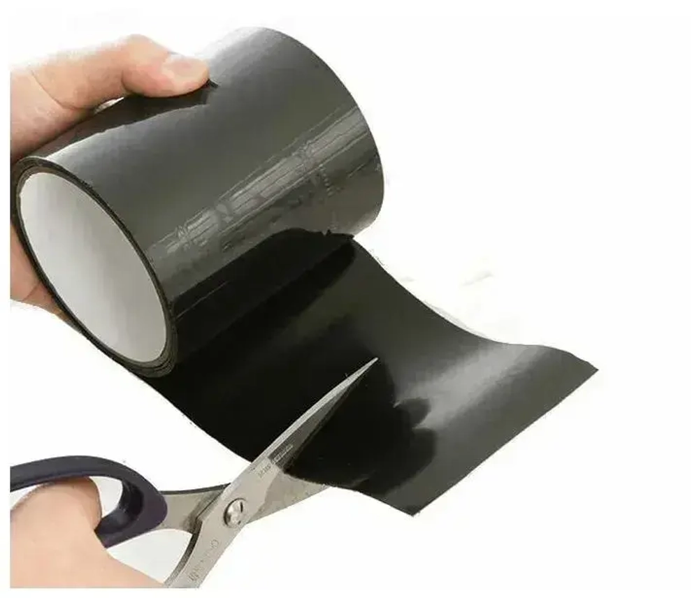 Клейкая лента, сверхпрочная армированная Flex Tape/ремонтная/сверхсильная/сварка/герметик/монтажная/усиленной фиксации/черная