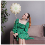 Цветок Ромашка белая с золотом