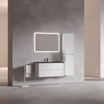 Тумба подвесная под раковину Sancos Libra, белый глянец 990х450х500 мм