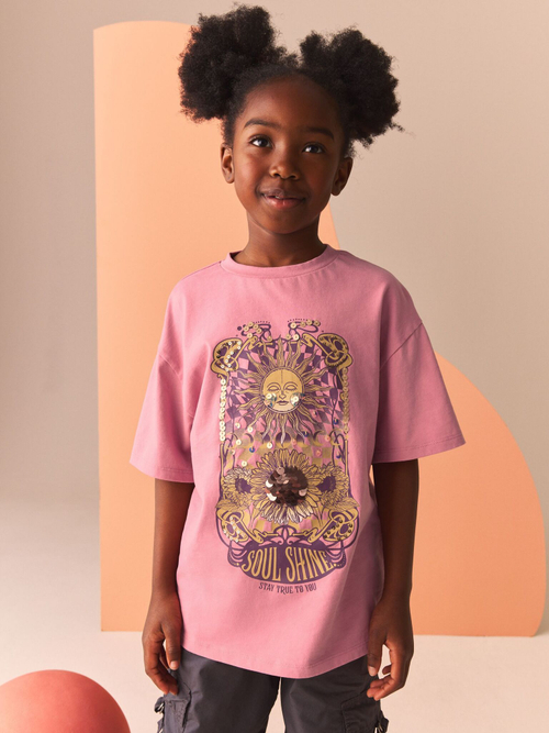 Футболка для девочки Next N94-119, 3 шт., Розовый, Бежевый, Темно-серый