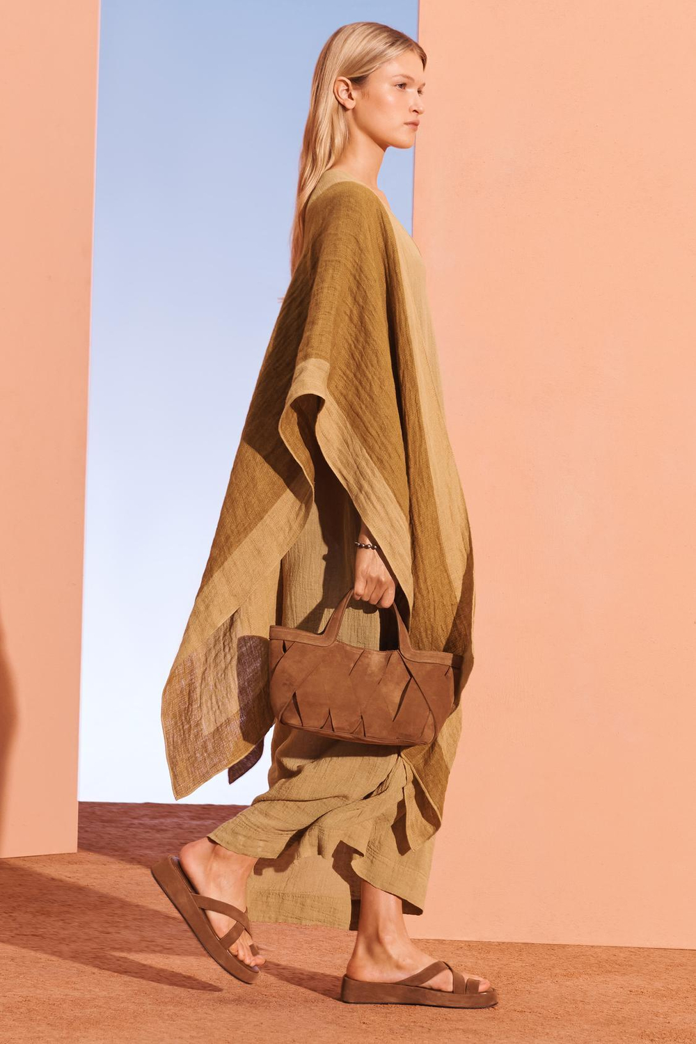 ZARA ПЛАТЬЕ-ТУНИКА, ГОРЧИЧНЫЙ