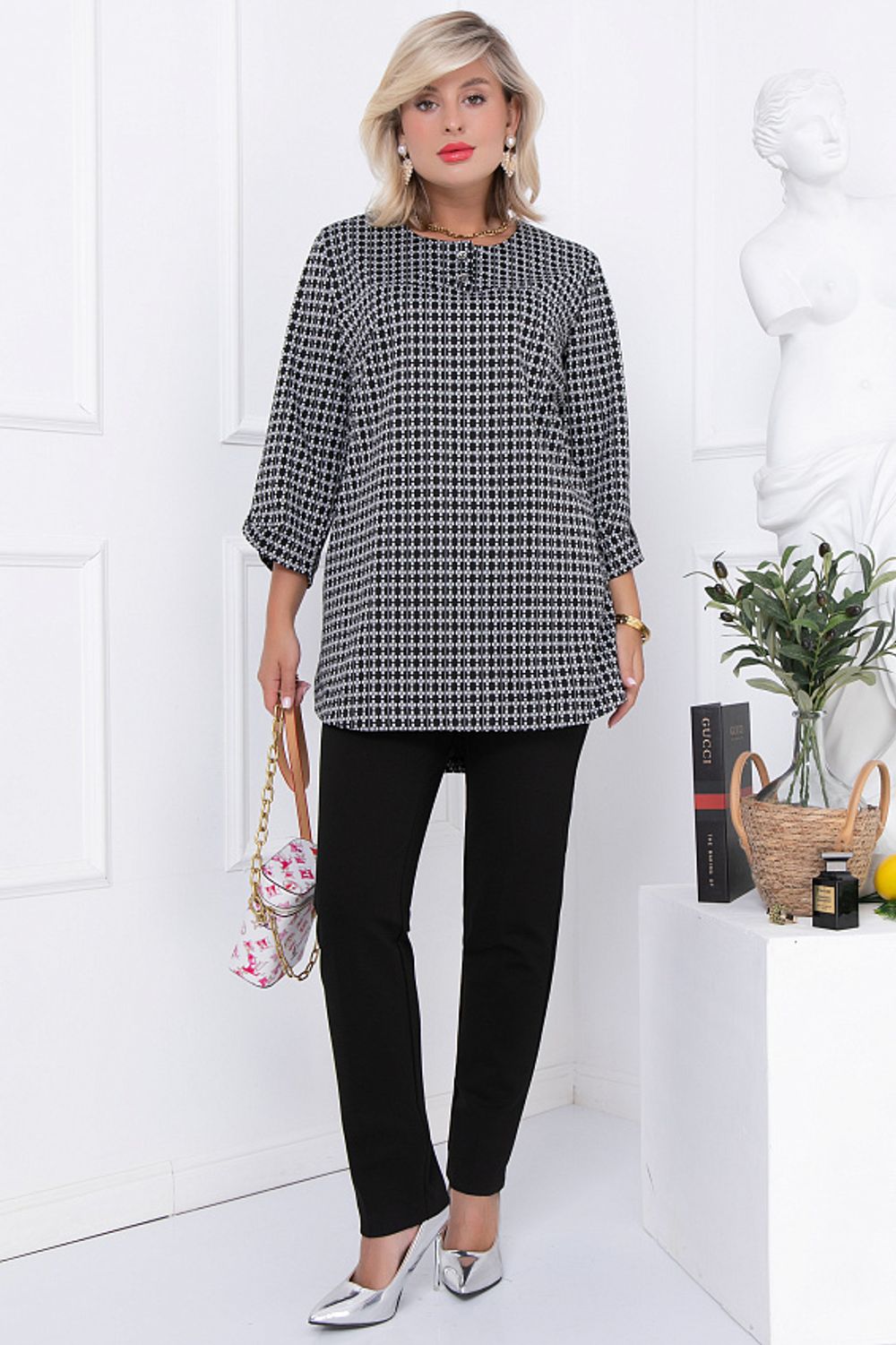 ТУНИКА БАРЛЕТТА (БЛЭК ВАЙТ) Bellovera (Акция)