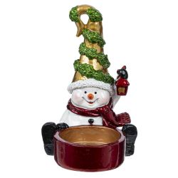 GAEM Подсвечник "Ангел/Дед Мороз/Снеговик/Гном" (D свечи 4,5 см), L7 W7 H11 см, 4в.