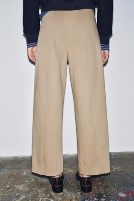 ZARA БРЮКИ-МОРКОВКИ — ZW COLLECTION, СВЕТЛЫЙ ЖЕЛТО-КОРИЧНЕВЫЙ
