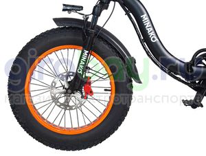 Электровелосипед Minako F11 Pro (Оранжевый обод) фото 4