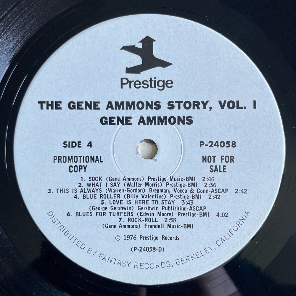 Винтажная виниловая пластинка LP Gene Ammons The Gene Ammons Story: The 78 Era (США 1976) (Промо)