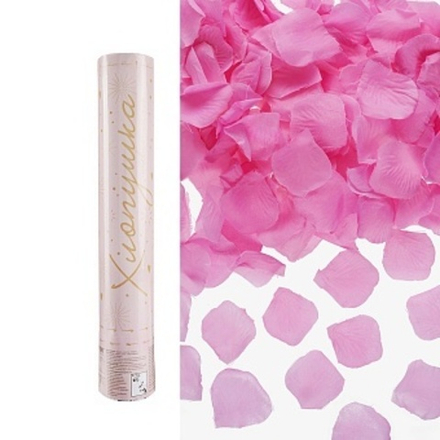 Пневмохлопушка (12/30 см), Лепестки роз, Нежно-розовый