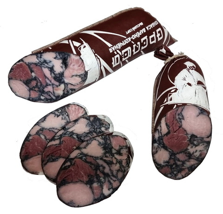 Колбаса варено-копченая "Бусидо порк" свиная Слонимский МК