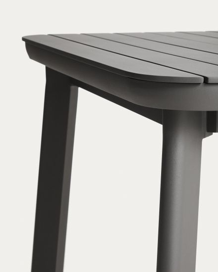 Раздвижной уличный стол Izola из алюминия с графитовой отделкой, 185 (235) x 100 см