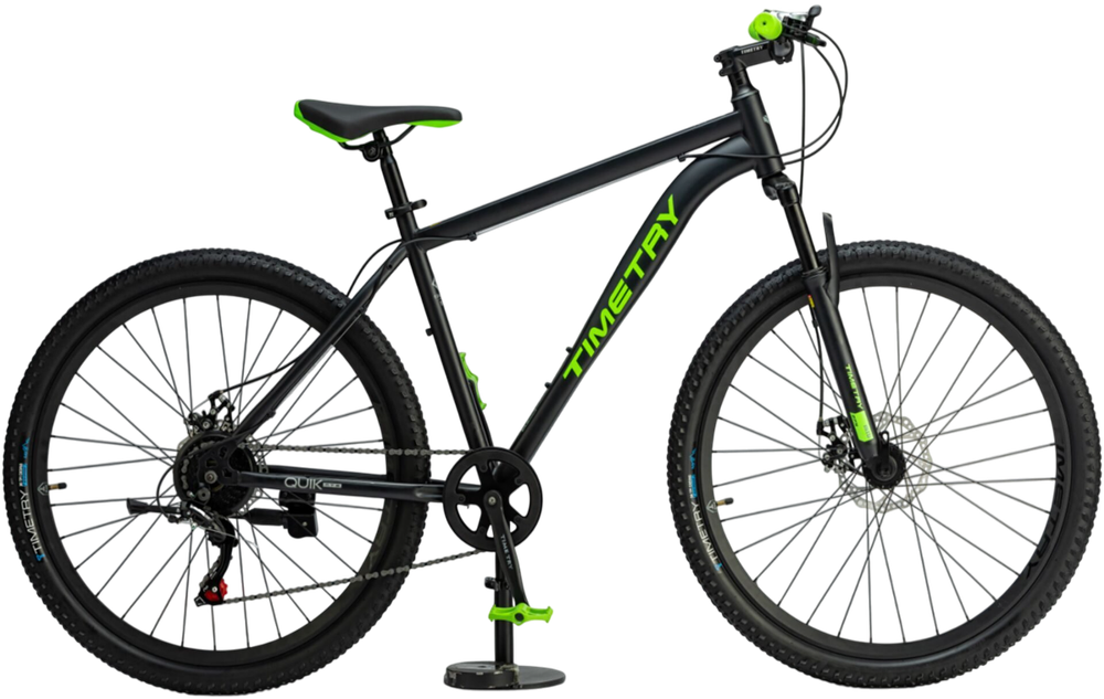 Велосипед 27,5" TIMETRY TT322  7 ск. черный зеленый