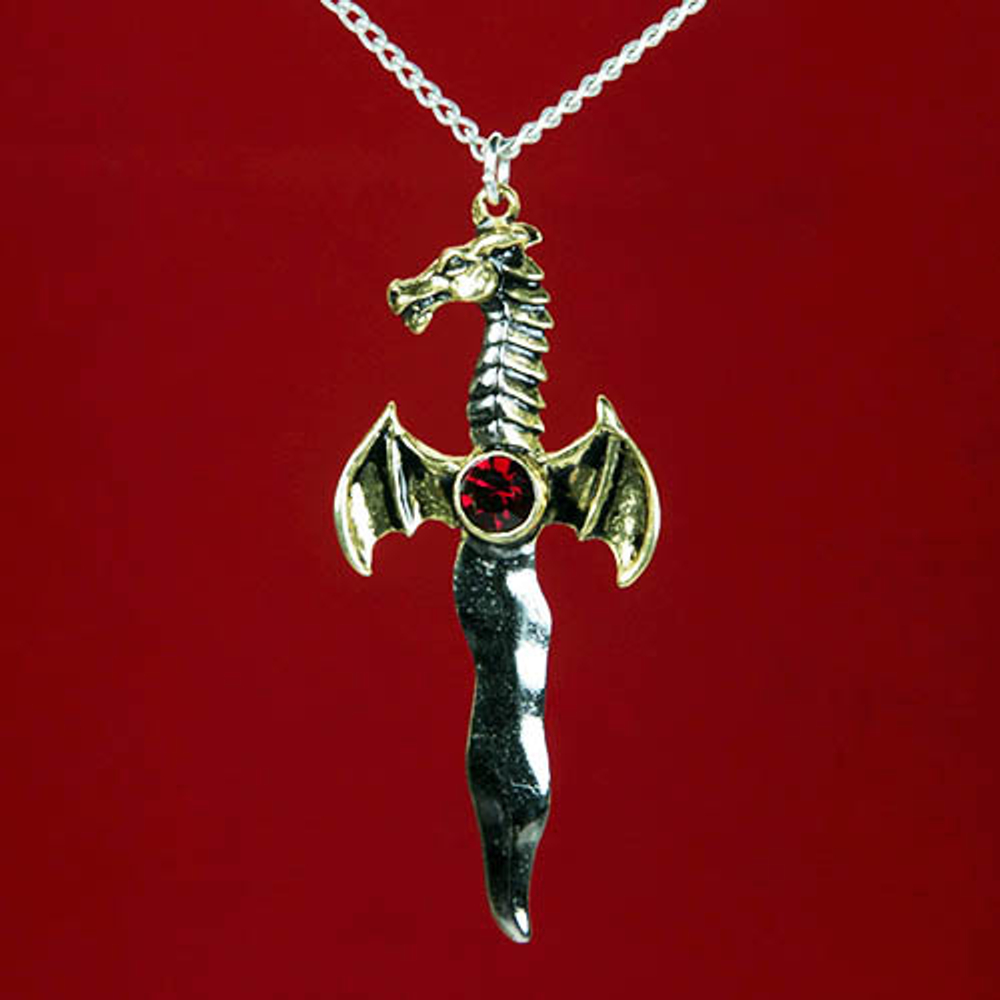 Подвеска Dragon Athame (Нож ведьмы с рукояткой дракона)