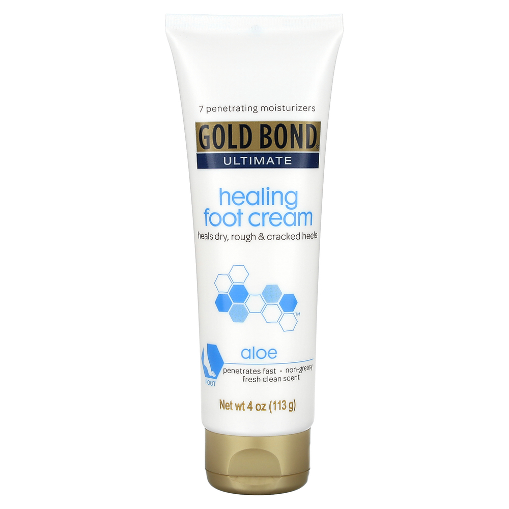 Gold Bond, Ultimate заживляющий крем для ног, алоэ, свежесть и чистота, 113 г (4 унции)