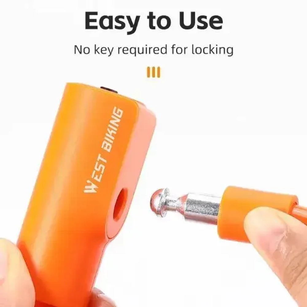 Замок велосипедный тросовый West biking, YP0705100