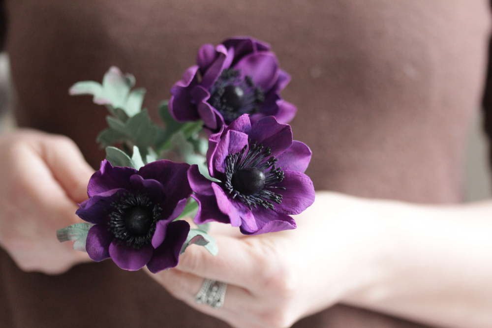 Силиконовый молд вайнер для лепки Анемона и Магнолии