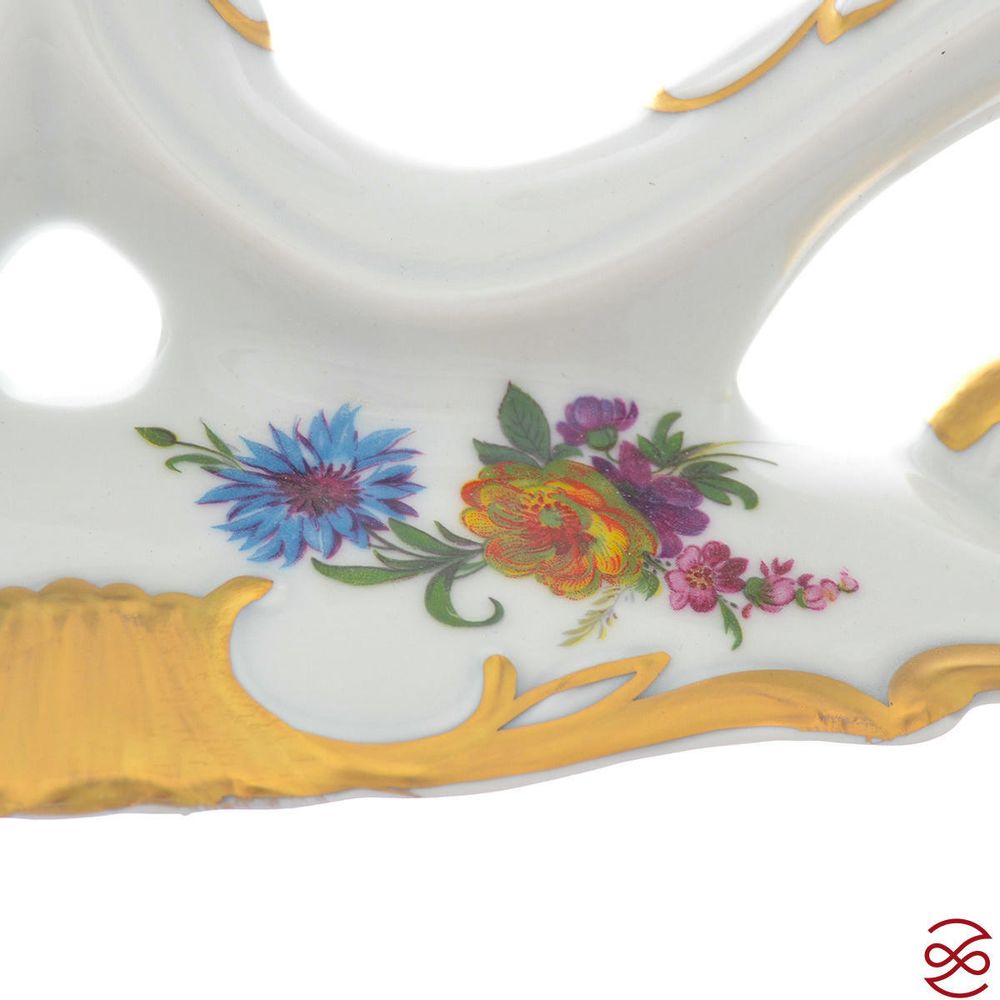 Подсвечник Queen's Crown Мейсенский букет 28 см