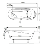 Акриловая ванна Vagnerplast KLEOPATRA 160x70